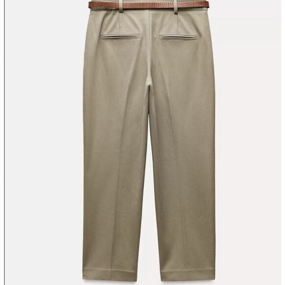 Zara belted Straight Leg Pants - Picture 4 of 7